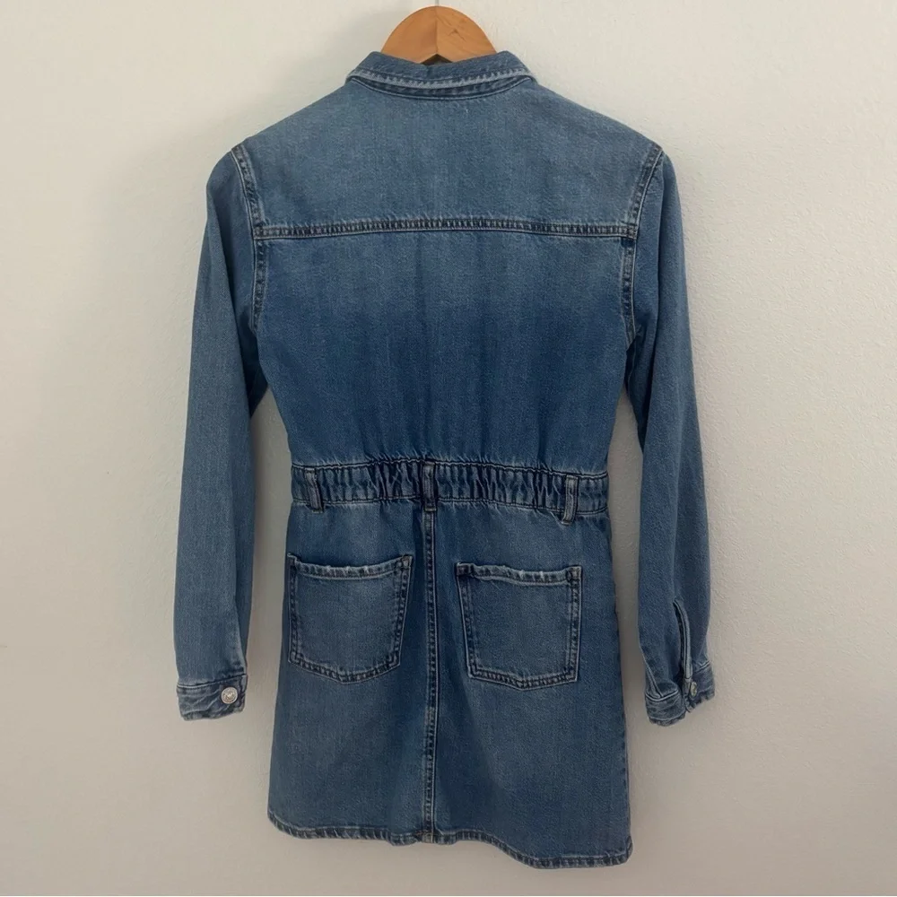 Zara Girls Denim Utility Shirt Dress | Size 13–14